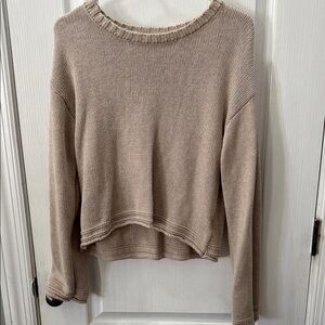 Z Supply Beige Crew Neck Sweater